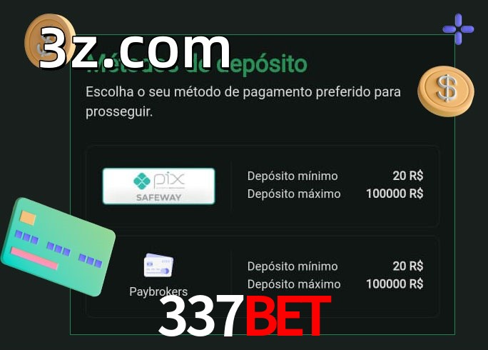 O cassino 337BETbet oferece uma grande variedade de métodos de pagamento